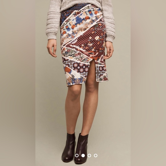 Anthropologie Maeve Vannia Asian Pencil Skirt - Picture 2 of 8